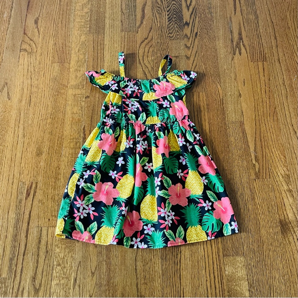 Gymboree Pineapple Off Shoulder Dress, Size 6